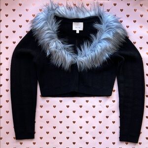 Cinq à Sept Isa Faux Fur Cardigan Sweater